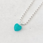 amazonite heart ball ネックレス