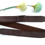 ショルダーストラップ　５cm幅　ブラウン × 濃いブラウン（布）