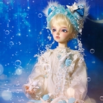 新作 
『星になりたい僕達』
〜真夏の白猫とヒトデ達〜
海モチーフ猫耳カチューシャ＆ブローチセット SD スーパードルフィー キャストドール  ヘッドサイズ大きめ推奨（化粧箱付き）