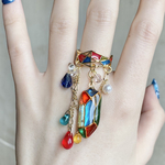 〜夢ガラス🌈リング/イヤーカフ〜