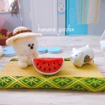 夏の飾り　ビションフリーゼ