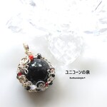 モリオン・スフィアぺンダント（ワイヤージュエリー☆ワイヤーアクセサリー☆ワイヤーラッピング天然石ネックレス☆KuthumistyleⓇ☆クツミスタイル）