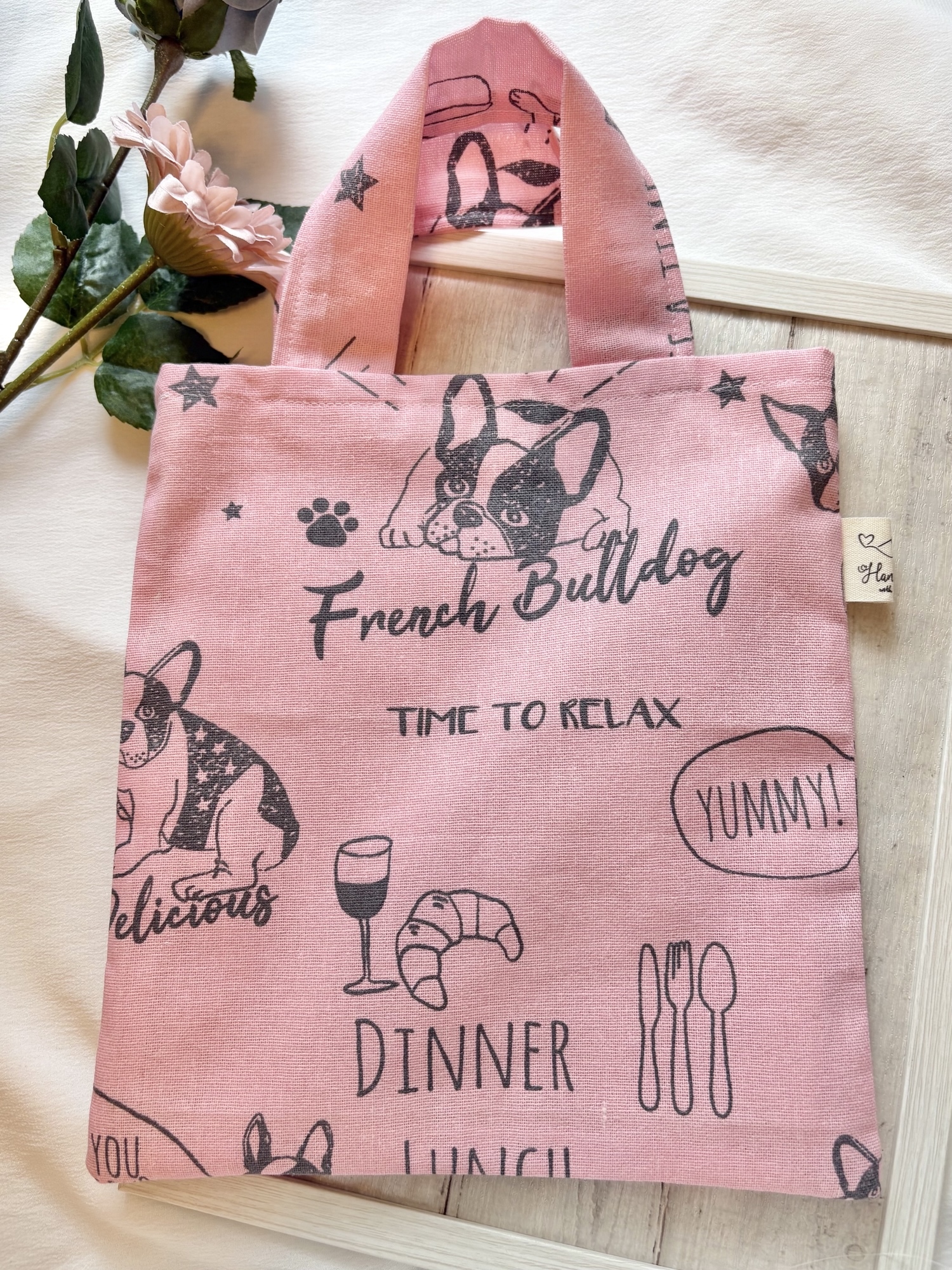 トートバッグ•がま口ポーチ•ファスナーポーチ•フレンチブルドッグ•ハンドメイド かわいい⭐︎フレンチブルドッグ がま口ポーチ ハンドメイド⭐︎