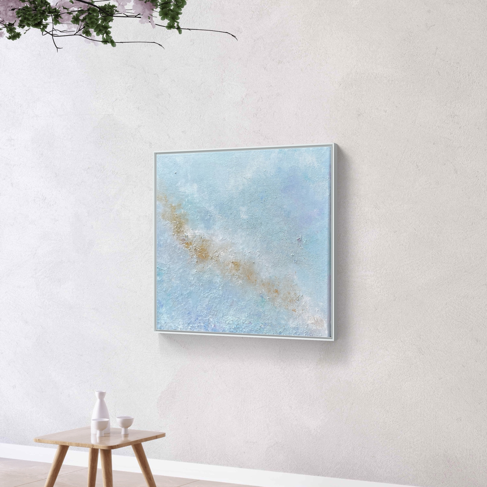 原画/額装済み/和風/禅/絵画/アート/抽象画/モダン/ホテル/ピンク