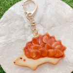 ハリネズミ フロランタン キーホルダー　／　フェイクスイーツ　樹脂粘土　