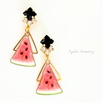 夏　大ぶりスイカ🍉ピアス /イヤリング