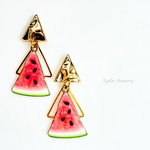 夏　大ぶりシンプルスイカ🍉ピアス /イヤリング