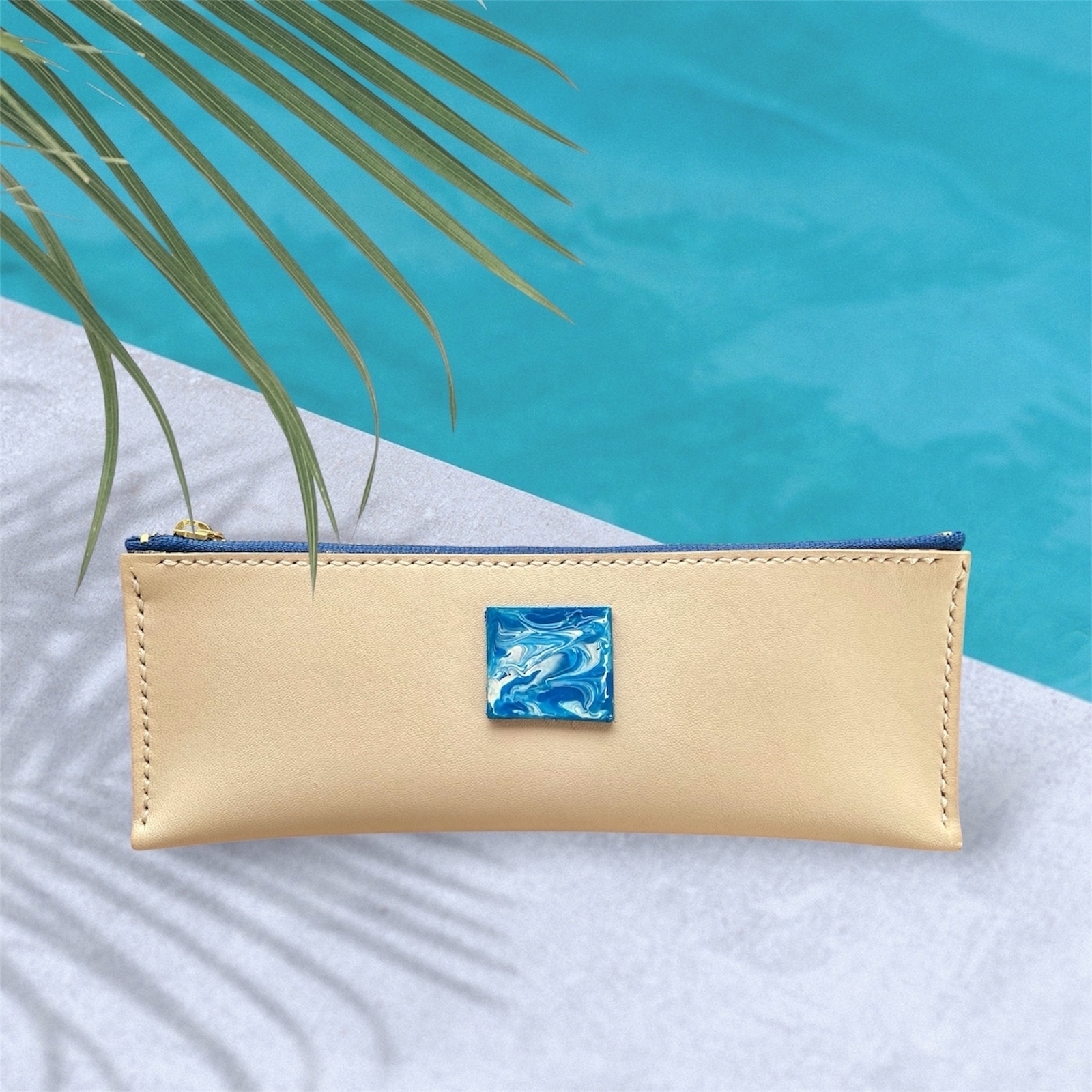 【完成作品】海 海辺のペンケース ハンドメイド 完成作品】海 海辺のペンケース ハンドメイド