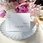 結婚式席札｜二つ折り・スタンド席札｜シンプル＆おしゃれ｜紙タイプ2種類