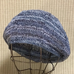 🌻SALE🌟新作✨春夏🍀ミックスカラーのテープヤーンで編んだ♪軽〜い夏ベレー帽/col.8302