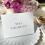 【50円/枚】シンプルでおしゃれな結婚式席札｜紙タイプ2種類 | 二つ折り席札　スタンド席札