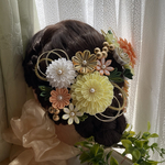 つまみ細工髪切り　成人式　卒業式　髪飾り