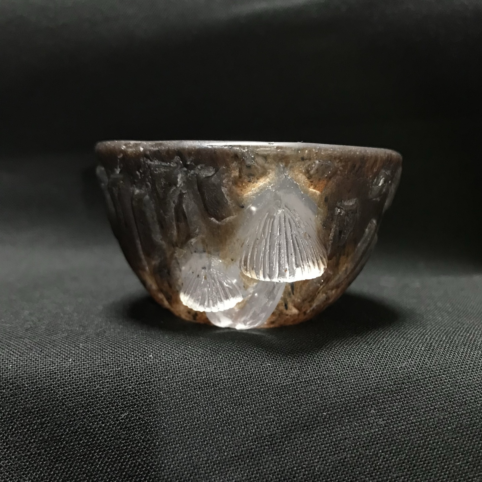 紫陽花 ぐい呑 パートドヴェール ガラス作家 佐伯泰典作