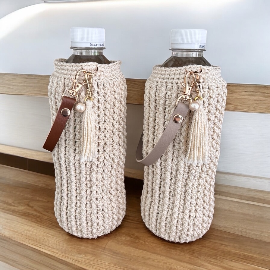 ちょっと綺麗め♡大人女子のボトルカバー(ペットボトル500ml