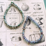 【2連セット】JIRI＊IVANA#czech beads#チェコビーズ　tinyrondel3✖️2㍉　crystal/iridescent aqua blue/bronze