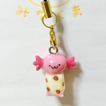 ちくわに入ったウーパールーパーちゃんストラップ