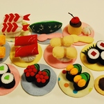 再販5☆　フェルト　おままごと　*回転寿司セット*