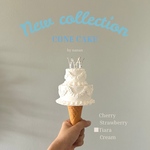 クレイケーキ Tiara corn cake コーンケーキ　センイルケーキ　推しケーキ　いちご　さくらんぼ　ティアラ　アンティーク　バレンタイン　プリンセス　結婚式