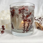 月灯りの森｜赤い実と白い花のナイトランタン ボタニカルジェルランタン