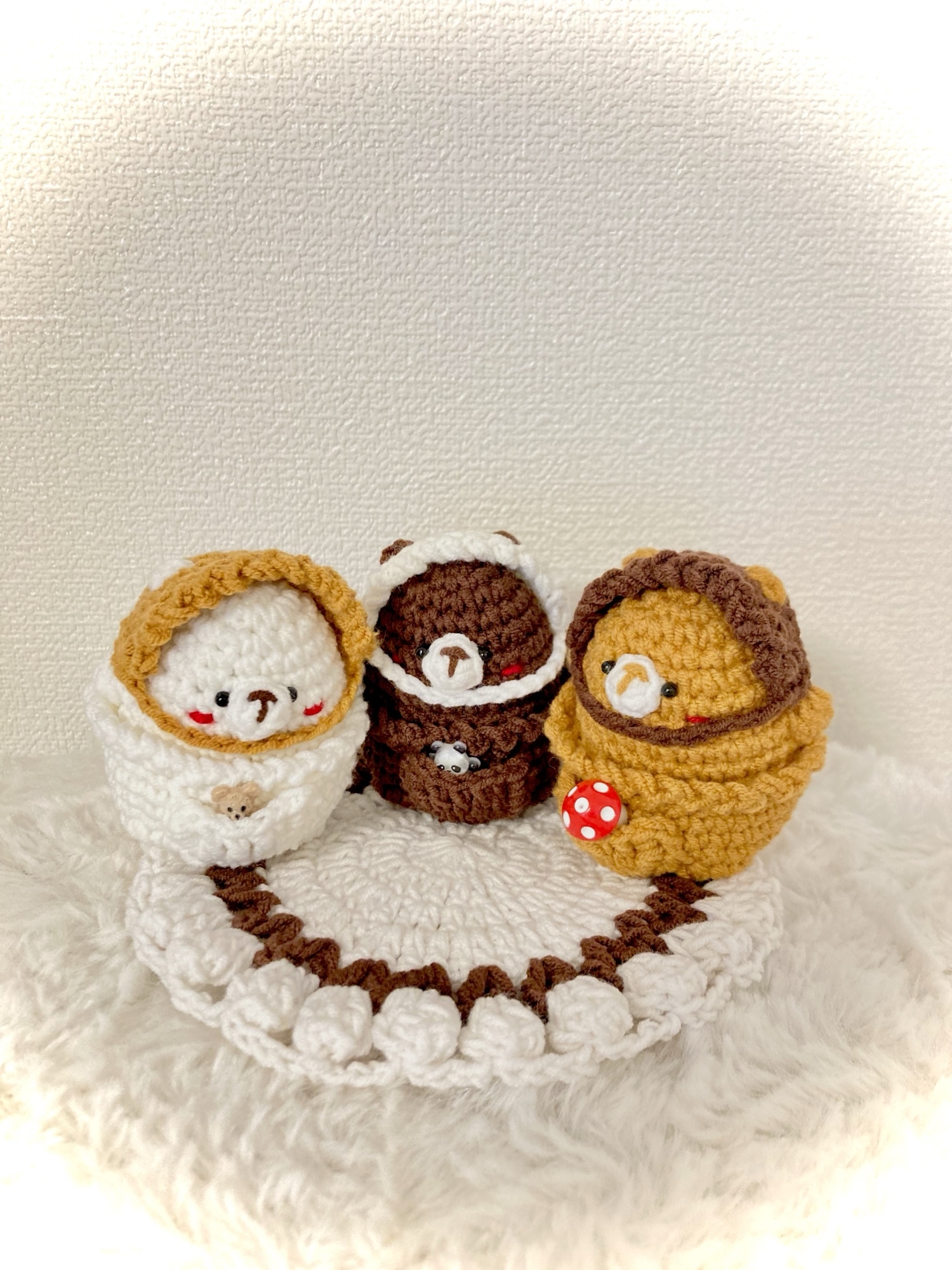 ごんちゃん様◆コロンとしたあみぐるみ◆シマエナガなど かぎ針編み】シマエナガのあみぐるみ 小鳥 編み方 Crochet bird