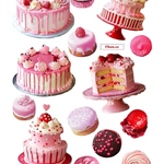 chan.ce オリジナルステッカーシート　2枚入り  Happy birthday to me  ［cake］ コラージュステッカー　