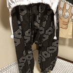 茶色サルエルパンツ