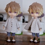 袖まくりカーディガン　オフホワイトギンガムチェック