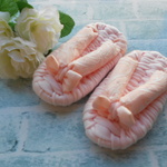 新品布子供布草履12.5cm(11~12.5cm)ベビー餅踏みわらじピンクレースリボン布ぞうり、スリッパ、ルームシューズ