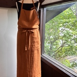 ４４カラー  肩こり知らずのリネンエプロン　肩こりしらず　ベーシック　uki linen 男女兼用　ユニセックス　メンズ　レディース