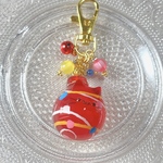 猫ちゃんヨーヨーのキーホルダーB  レジン　祭り　夏祭り　夏　和風　和柄　モチーフ　ねこ　浴衣　夏の風物詩