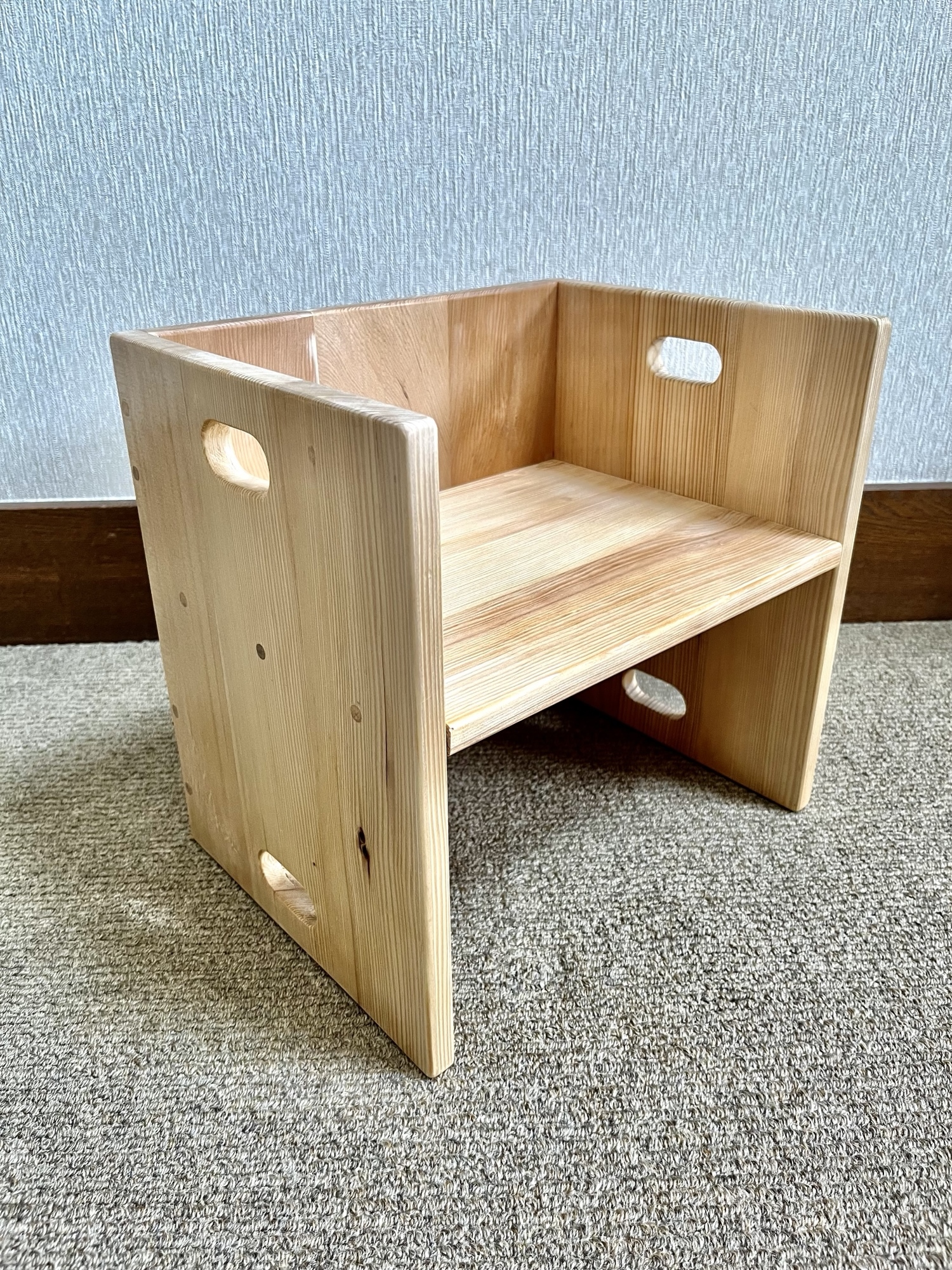木製椅子 ✨ 子ども チェア 変化椅子 ハンドメイド 北欧 無垢材 木製 変化椅子 子供椅子 乳児から幼児まで - Shinki wood