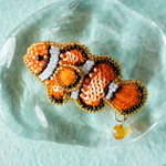 ブローチ＆バッグチャーム / カクレクマノミ / 魚 / ビーズ刺繍