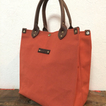 倉敷帆布と革の紙袋風トートバック