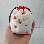 ちびイチゴのミニミニ巾着（ピンク）  ★ミニ巾着、セットもあり　再販4
