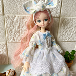 リカちゃん 服　ワンピースとリボン　ハンドメイド　ドール服