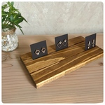 マルシェ・展示用什器　天然木ウッドディスプレイ台（ピアス・イヤリング用）