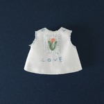 【1/6・21cm・22cmドールoutfit】チューリップ刺繍ブラウス(オレンジa)