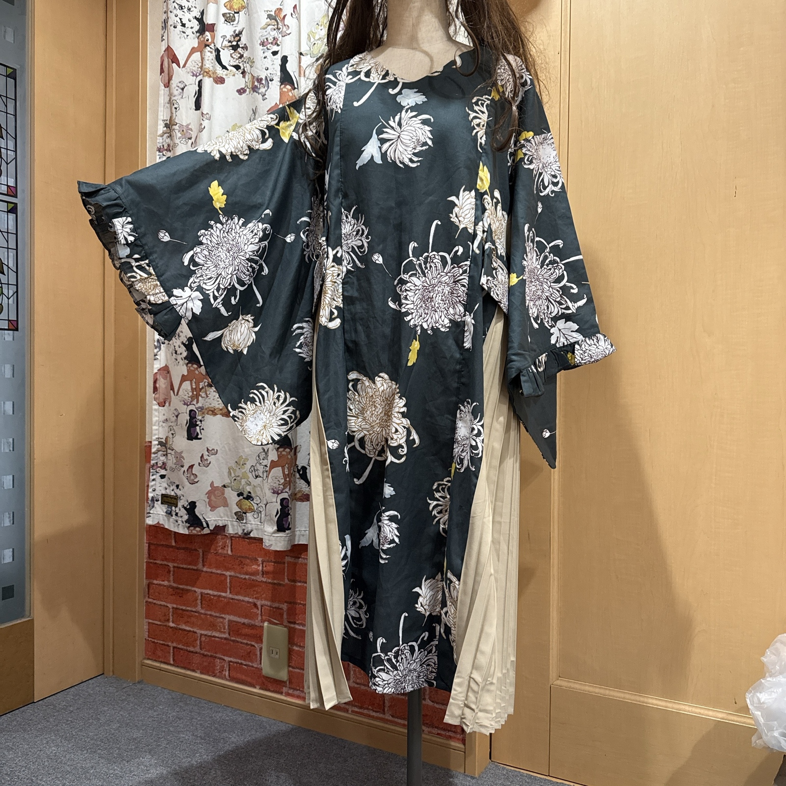 古布、刺し子、キルトバック 古布 絣 パッチワーク 大きい 38cm バッグ 刺し子 のぼり旗