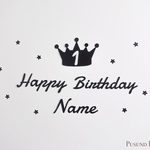 レターバナー 誕生日 壁飾り 名入れ おしゃれ（黒）