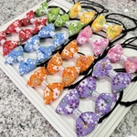 わんちゃん用　推しカラーフラワーふわふわリボン18個セット