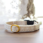 猫用首輪｜花柄レース×やわらか素材×セーフティバックル