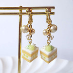 メロンショートケーキのイヤリング（ゴールド）【夏期限定】