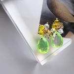 2pcs)3984)ビーズタッセル)neon  yellowk9bijou)#1n