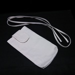 《試作品・格安出品》草色.小型スマホ.携帯.専用ネックポシェット.スマホポシェット.ネックポーチ※送料84円※リップストップ.方眼リップ生地※サコッシュ※馴染み易い草色