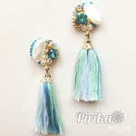 marin◎* ビジューイヤリング