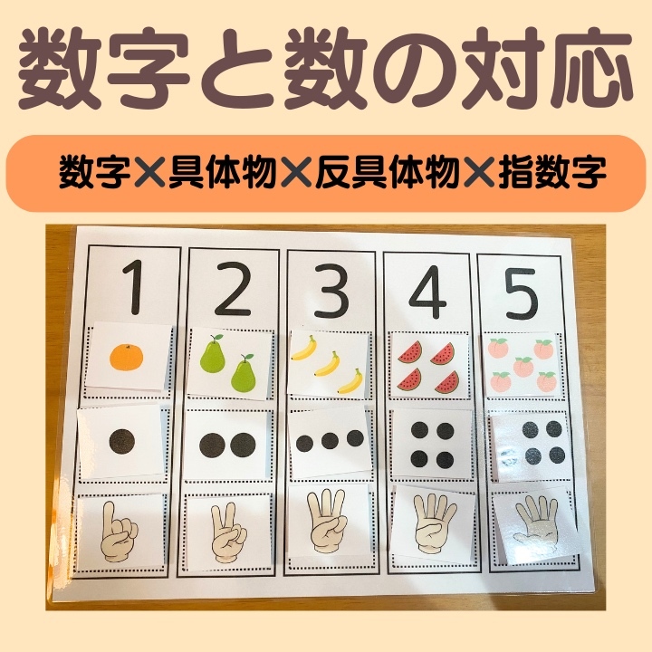 数字と物のマッチング教材 療育 特別支援教育 教材 知育 発達