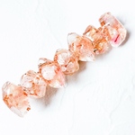 紫陽花とスターチスの鉱石風レジンヘアクリップ　ママにも/ゴールド/大人ピンク/オケージョン/フォーマル/ヘアアクセサリー/仕事アクセサリー