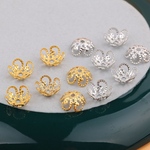 ステンレス製 花座 座金 金具 ビーズキャップ スペーサービーズ アクセサリーパーツ ハンドメイド 手芸 材料 素材 10個