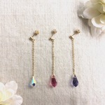 スワロフスキーのティアドロップピアス