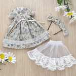 ブライスアウトフィット◇ワンピースとヘアピンセット ◾︎グレージュ　Blythe オビツ22